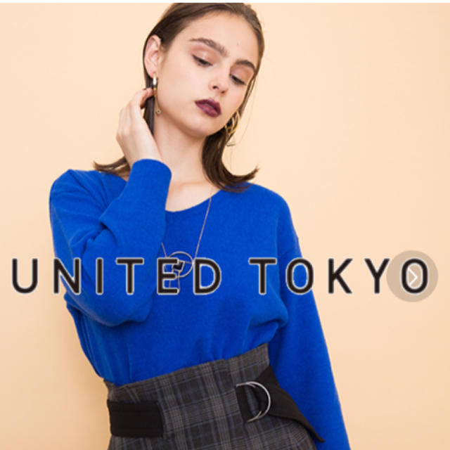 STUDIOUS(ステュディオス)の【UNITED TOKYO】ブルー 青 ニット セーター レディースのトップス(ニット/セーター)の商品写真