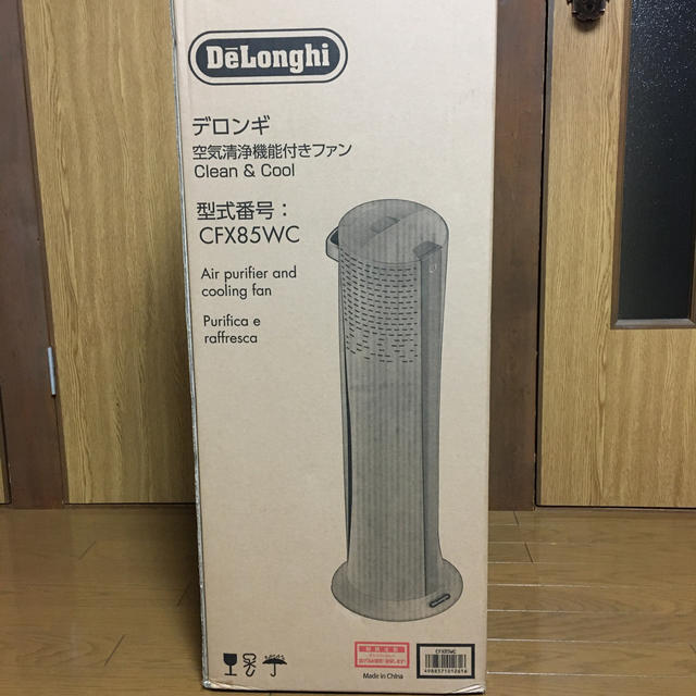 スマホ/家電/カメラ新品　デロンギ　空気清浄機能付き スリムファン　CFX85WC