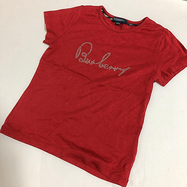 BURBERRY(バーバリー)のバーバリー Tシャツ　カットソー　120cm 日本製 赤　キッズ キッズ/ベビー/マタニティのキッズ服女の子用(90cm~)(Tシャツ/カットソー)の商品写真