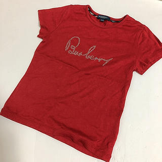 バーバリー(BURBERRY)のバーバリー Tシャツ　カットソー　120cm 日本製 赤　キッズ(Tシャツ/カットソー)