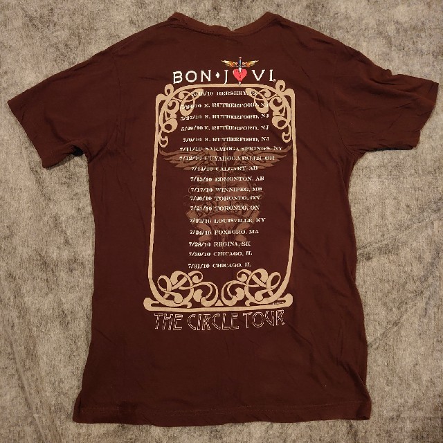 希少　Bon Jovi The Circle Tour 2010　tシャツ エンタメ/ホビーのタレントグッズ(ミュージシャン)の商品写真