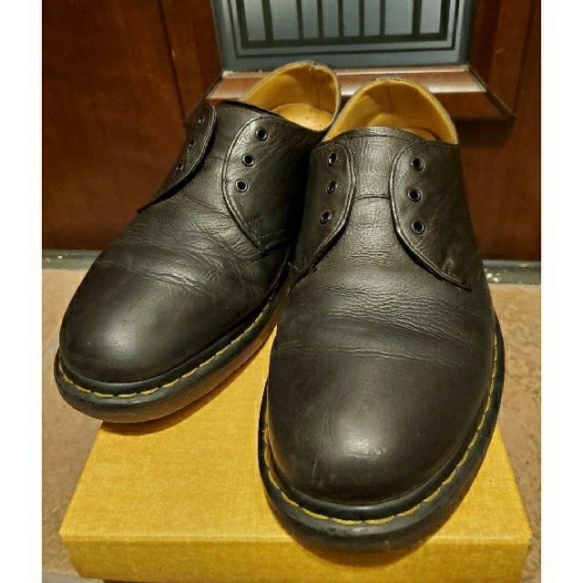 Dr.Martens(ドクターマーチン)のHiro様専用Dr.Martens ドクターマーチン　黒　ヌメ革　UK9 メンズの靴/シューズ(ブーツ)の商品写真