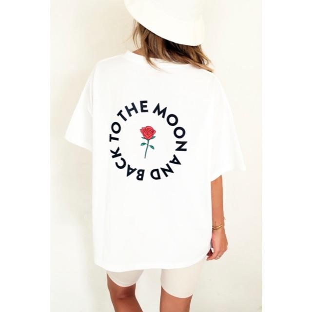 ALEXIA STAM - alexiastam▽ Rose Moon Tee White