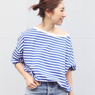 プラージュ(Plage)の【R’IAM】FEMININE ボーダー Tシャツ　１０分袖　新品未使用(Tシャツ(長袖/七分))