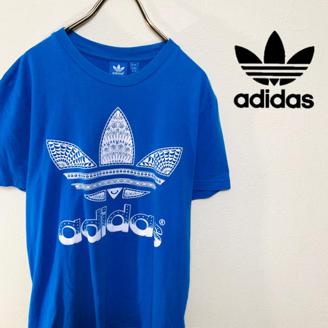 adidas(アディダス)のadidas アディダス オリジナルス Tシャツ ブルー L トレフォイルロゴ メンズのトップス(Tシャツ/カットソー(半袖/袖なし))の商品写真