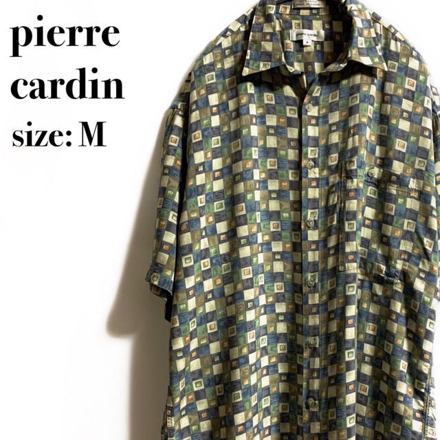 ピエールカルダン Pierre Cardin 総柄 半袖 レーヨンシャツ メンズXL /eaa327579