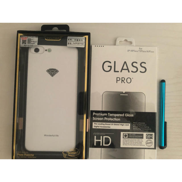 iPhone8Plus 用ケース（ガラスフィルム、タッチペンのおまけ付き） スマホ/家電/カメラのスマホアクセサリー(iPhoneケース)の商品写真