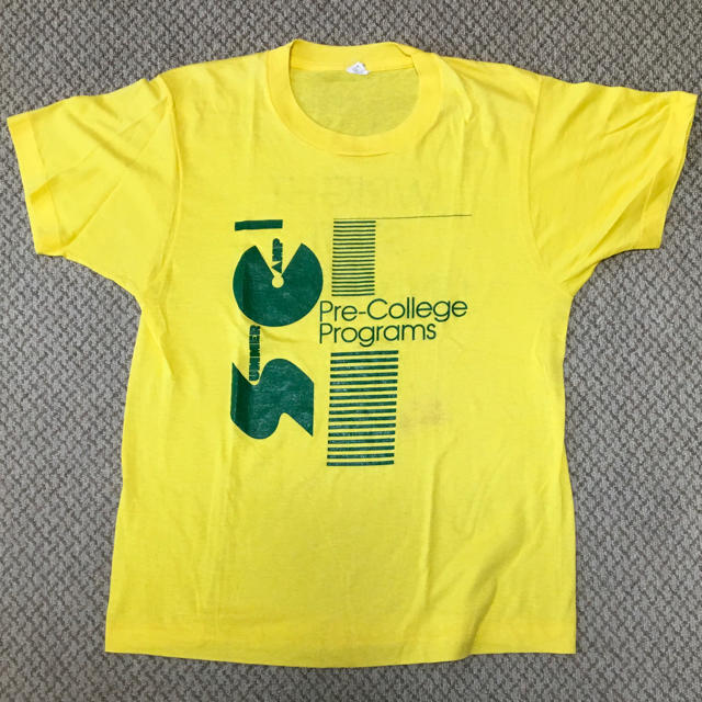 DIOR HOMME(ディオールオム)のヴィンテージ　グラフィック　プリントT イエロー　カレッジ メンズのトップス(Tシャツ/カットソー(半袖/袖なし))の商品写真