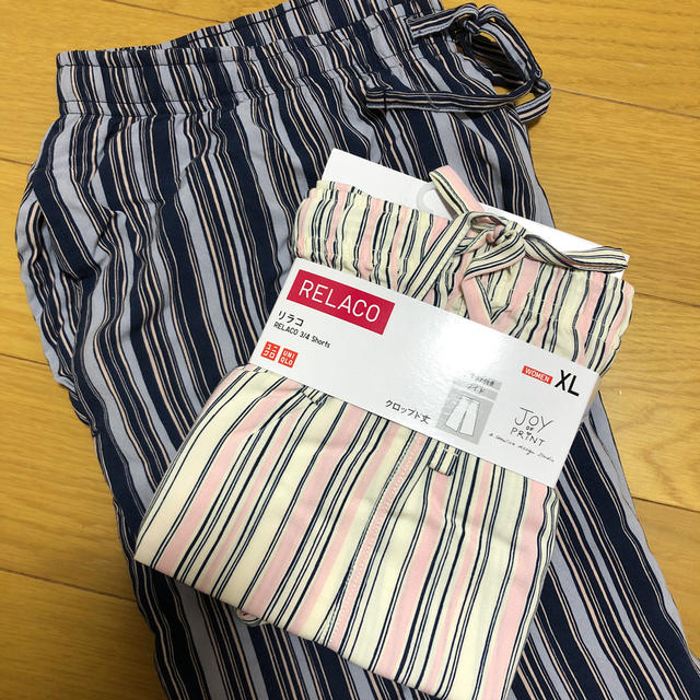 UNIQLO(ユニクロ)のUNIQLO リラコ XL ピンク ネイビー ユニクロ レディースのルームウェア/パジャマ(ルームウェア)の商品写真