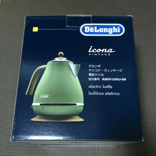 デロンギ(DeLonghi)のデロンギ アイコナ ヴィンテージ 電気ケトル KBOV1200J-GR グリーン(電気ケトル)