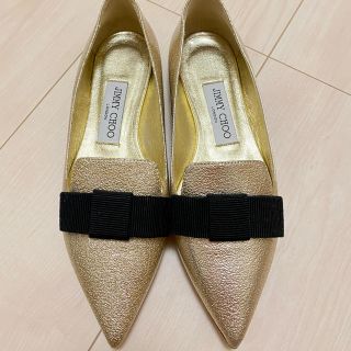 ジミーチュウ(JIMMY CHOO)のジミーチュウJimmychooパンプスゴールドぺたんこ(ハイヒール/パンプス)