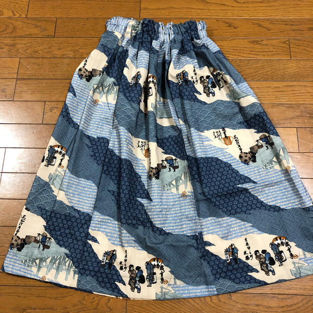 着物リメイク　スカート レディースの水着/浴衣(着物)の商品写真