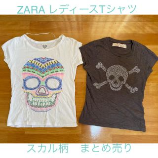 ザラ(ZARA)の【ZARA】レディースTシャツ　スカル柄　ガイコツ　まとめ売り(Tシャツ(半袖/袖なし))