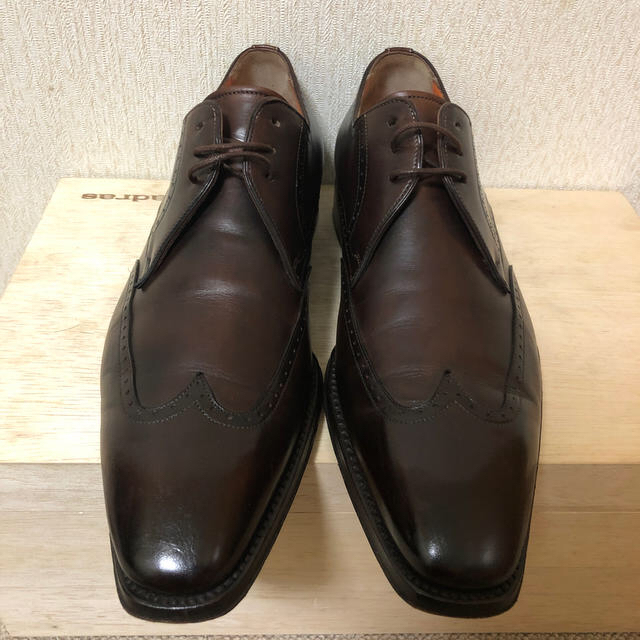 サントーニ ビジネスシューズ ウイングチップ ブラウン Santoni