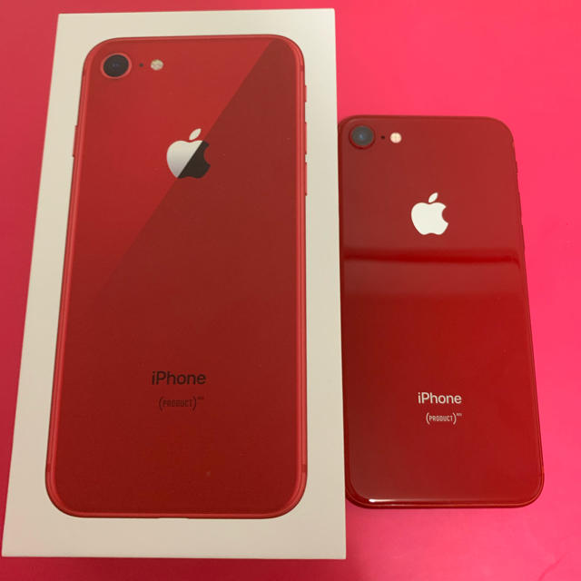 iphone8 64GB red レッド 赤 本体 美品 simロック 解除済み