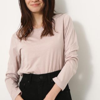 アズールバイマウジー(AZUL by moussy)の【新品】スーピマコットンモダール長袖プルオーバー(カットソー(長袖/七分))