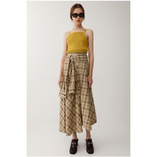 マウジー(moussy)のmoussy SLEEVE TIED CHECK スカート(ロングスカート)