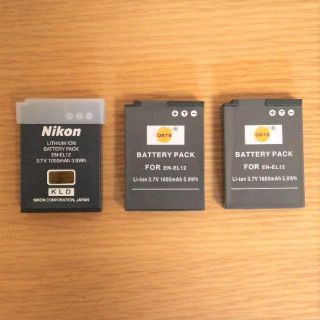 ニコン(Nikon)のNikon デジカメ バッテリー EN-EL12 3個セット (純正品あり)(その他)