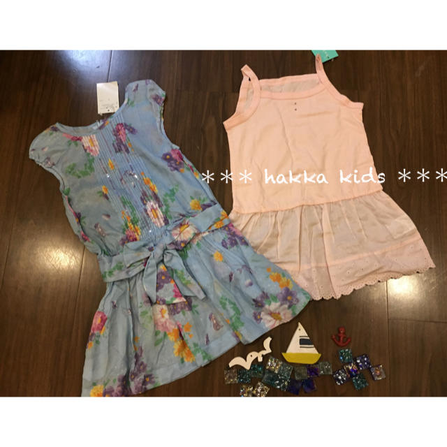 hakka kids(ハッカキッズ)の★新品タグ付★hakkakidsハッカキッズ★マーメイド&フラワープリントワンピ キッズ/ベビー/マタニティのキッズ服女の子用(90cm~)(ワンピース)の商品写真