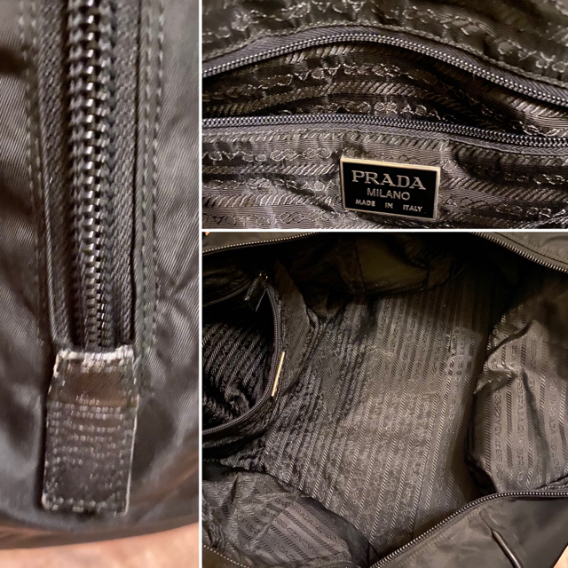 PRADA(プラダ)のPRADA プラダ　定番ボストンバッグ　ブラック　ナイロン　鍵付き　中古 レディースのバッグ(ボストンバッグ)の商品写真