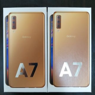 ギャラクシー(Galaxy)のGalaxy A7 64GB ゴールド 2台セット(スマートフォン本体)