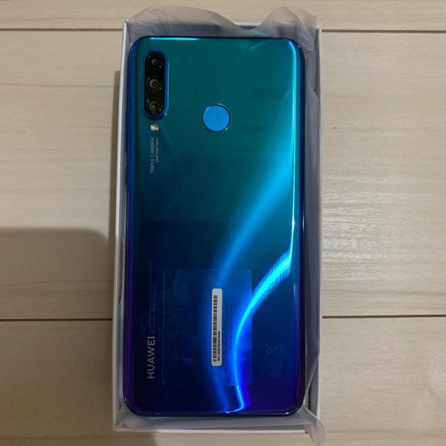 HUAWEI P30 lite ピーコック　ブルー　SIMフリー スマホ/家電/カメラのスマートフォン/携帯電話(スマートフォン本体)の商品写真