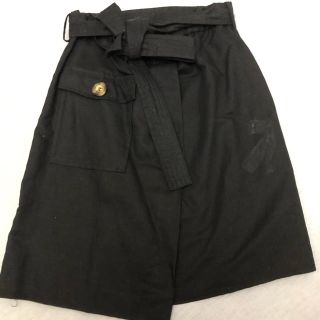 ザラ(ZARA)のZARA  リネン コットンスカート(ひざ丈スカート)