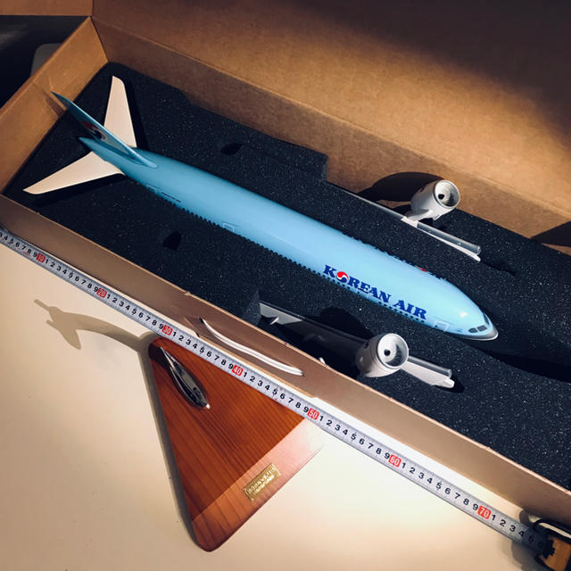 飛行機　模型飛行機　大韓航空　B787-800(1:100スケール)  エンタメ/ホビーのテーブルゲーム/ホビー(航空機)の商品写真