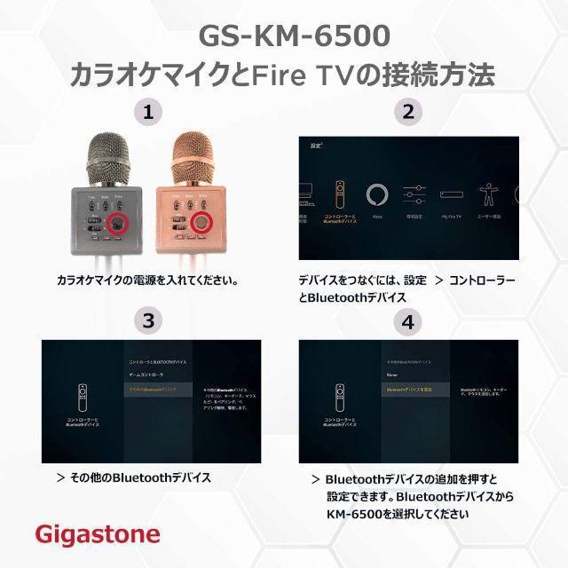 【カラオケ＠DAM for Fire TV 推奨マイク】Gigastone スマホ/家電/カメラのオーディオ機器(その他)の商品写真