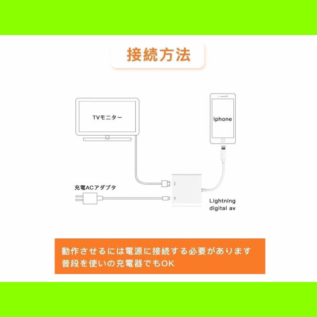 iPhone  HDMI 変換ケーブル