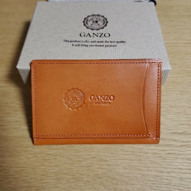 GANZO GLAZING CALF グレージングカーフ 単パスケース ブラウンGANZO