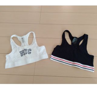 エイチアンドエム(H&M)の新品　ハーフトップ2枚セット(下着)