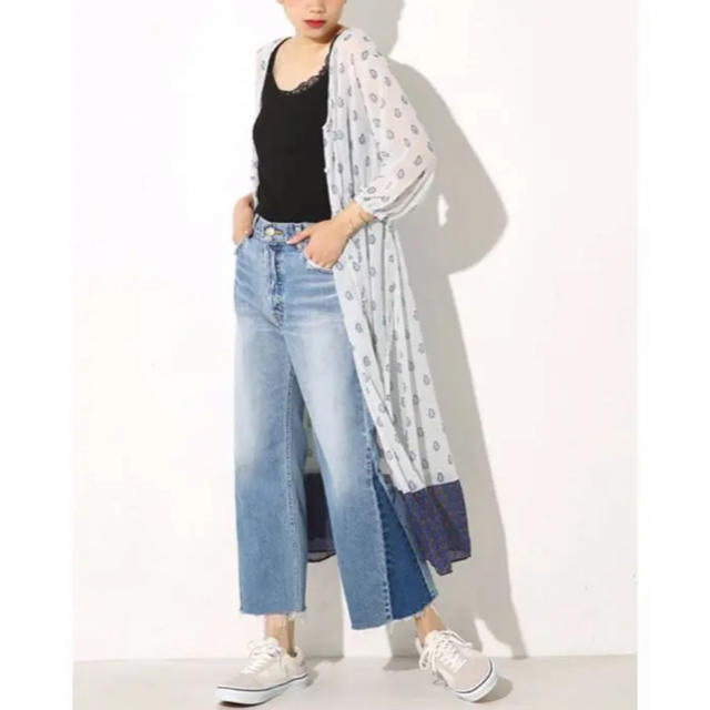 AZUL by moussy(アズールバイマウジー)のペイズリー柄 ガウンワンピース レディースのワンピース(ロングワンピース/マキシワンピース)の商品写真