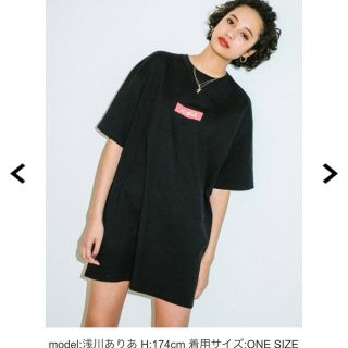 エックスガール(X-girl)のx-girl Tシャツワンピ(ひざ丈ワンピース)