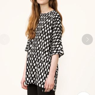 マリメッコ(marimekko)のmarimekko  noppa トップス(シャツ/ブラウス(半袖/袖なし))