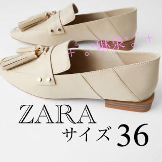 ザラ(ZARA)の2020 新作　ZARA ザラ　ソフトレザータッセル付きローファー　シューズ(スリッポン/モカシン)