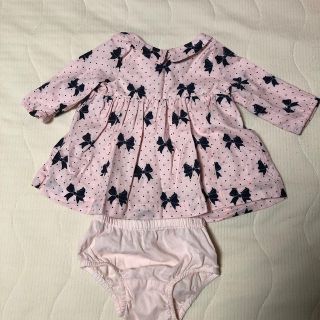 ベビーギャップ(babyGAP)のbaby GAP  ピンクのワンピース　パンツ付50〜60size(ワンピース)