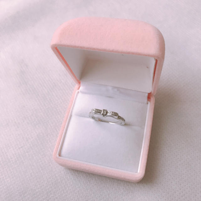 ribbon 🎀 デザイン RING ジルコニア 925 サイズ14 レディースのアクセサリー(リング(指輪))の商品写真