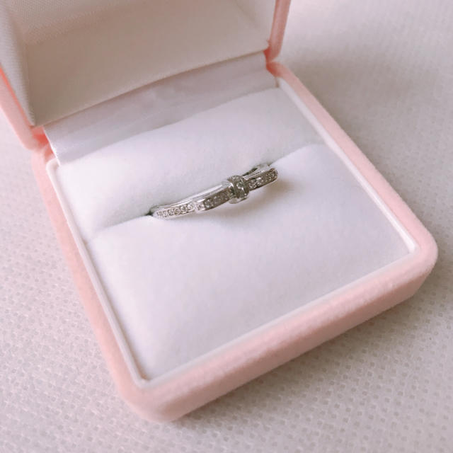 ribbon 🎀 デザイン RING ジルコニア 925 サイズ14 レディースのアクセサリー(リング(指輪))の商品写真