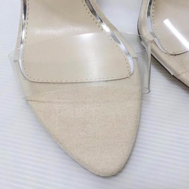 新品 asos エイソス クリアサンダル ベージュ UK4 7