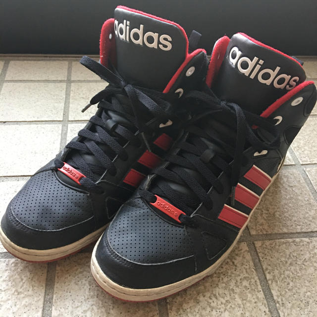 Adidas Adidas アディダス ハイカットスニーカー 27 0 黒 赤 Us9の通販 By Noir アディダスならラクマ