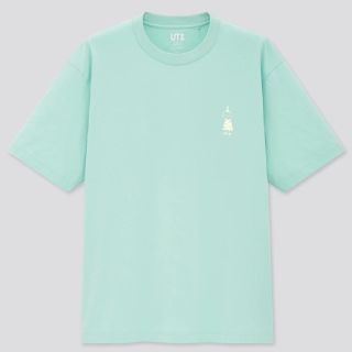 ユニクロ(UNIQLO)のXL：米津玄師 UT グラフィックTシャツ（半袖・オーバーサイズフィット）緑(Tシャツ/カットソー(半袖/袖なし))