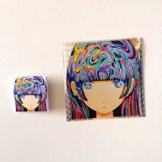 ウォール(WALL)のでんぱ組×WALL バッジ ステッカー(アイドルグッズ)