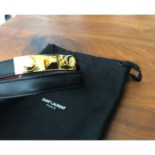 サンローラン(Saint Laurent)のサンローラン　ブレスレット　本革　美品　送料込み(ブレスレット)