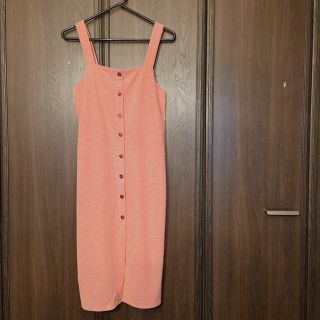 ザラ(ZARA)のZARAサーモンピンクワンピース(ひざ丈ワンピース)