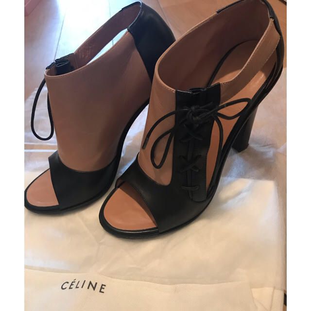CELINE バイカラーサンダル ピンクベージュ フィービー CELINE バイカラーサンダル ピンクベージュ フィービー