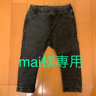 ザラキッズ(ZARA KIDS)のZARA ベビー80㎝デニム風パンツ（ブラック）(パンツ)