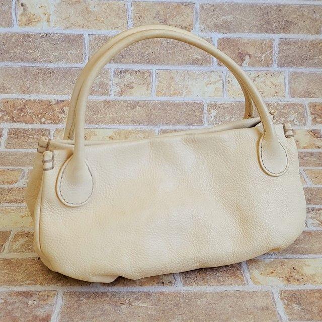 ゲンテン genten ☆ レザー ハンドバッグ アイボリー 自立OK www