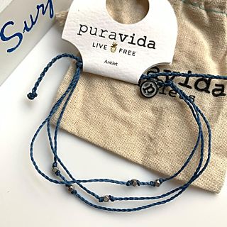 プラヴィダ(Pura Vida)のPuravida☆ アンクレット【Malibu Blue＊Silver】(アンクレット)