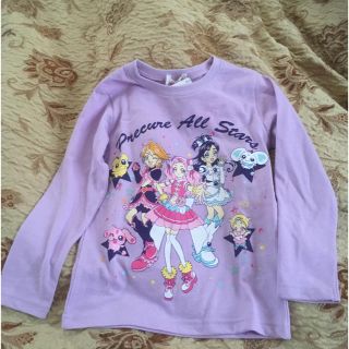 バンダイ(BANDAI)の新品プリンセスオールスターズプリキュア長袖カットソー110パープル(Tシャツ/カットソー)